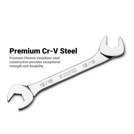 Capri Tools 14 Angle Open End Wrench, 30Deg and 60Deg Angles, SAE CP11933